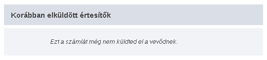 Korábban elküldött értesítők