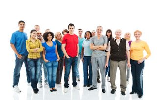 Portrait of a large group of a Mixed Age people smiling and standing together. [url=http://www.istockphoto.com/search/lightbox/9786738][img]http://dl.dropbox.com/u/40117171/group.jpg[/img][/url]