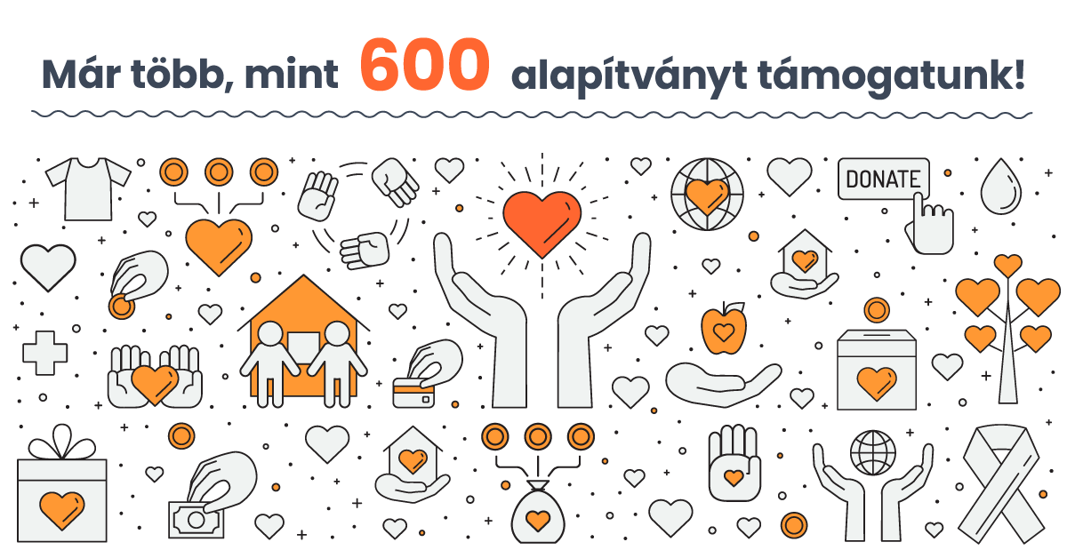 Már több mint 600 alapítványt és nonprofit szervezetet támogatunk