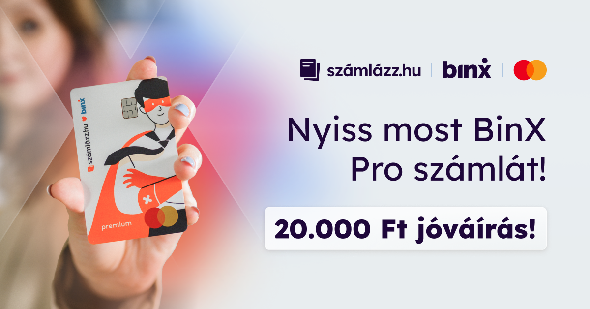 Nyiss most BinX Pro számlát, és szerezz 20.000 Ft jóváírást!