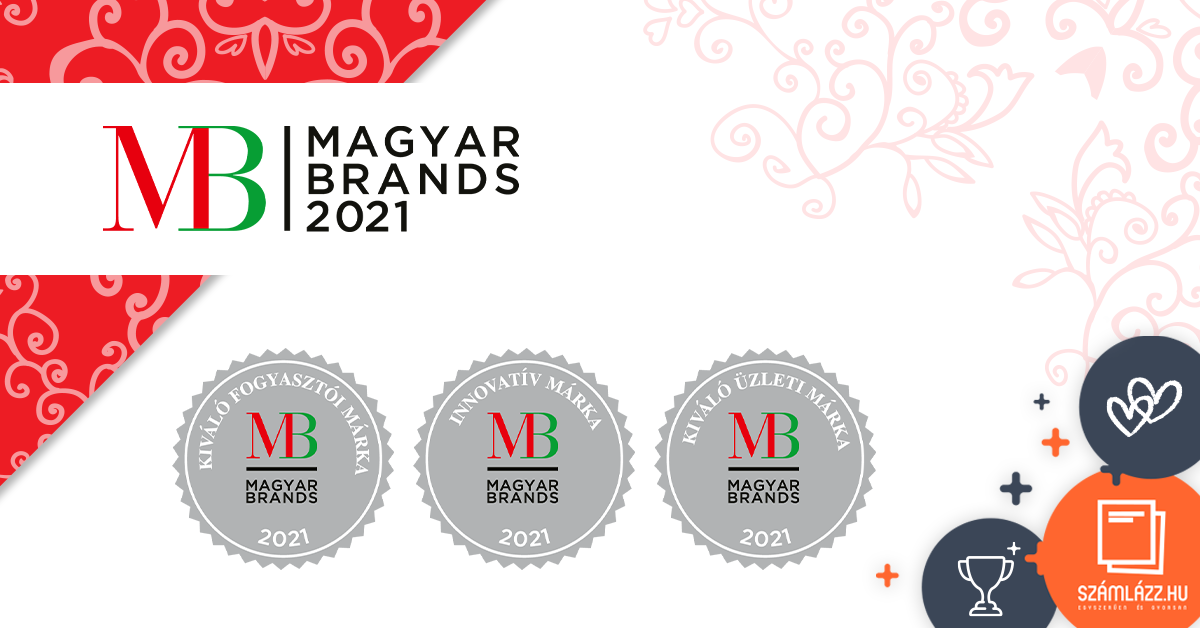 Mindhárom kategóriában MagyarBrands díjat nyert a Számlázz.hu